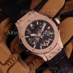 Perfect Replica Hublot Rose Gold Bezel Tourbillon Dial 45mm Watch 